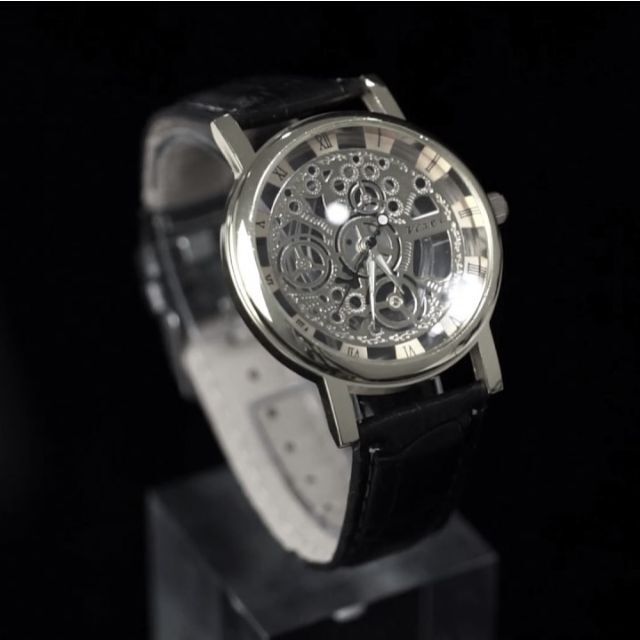 ⌚ スケルトン ホロー　両側 シースルー　金属 ケース　ユニセックス ウォッチ レディースのファッション小物(腕時計)の商品写真