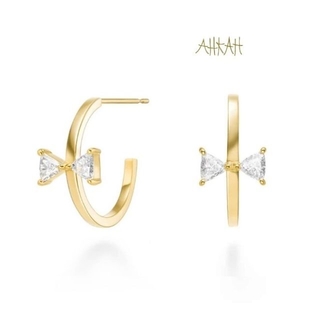 アーカー(AHKAH)のAHKAH アーカー セブロン ダイヤモンド フープ　ピアス　両耳 ２個セット(ピアス)