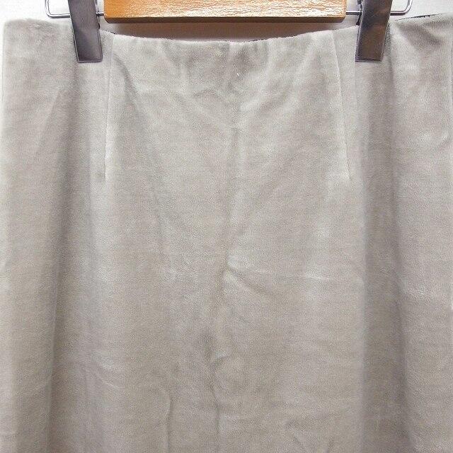 PROFILE(プロフィール)のプロフィール PROFILE タイトスカート ロング ミモレ丈 無地 ベロア 綿 レディースのスカート(ロングスカート)の商品写真