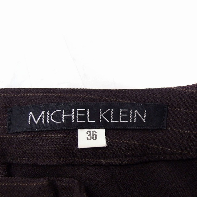 MICHEL KLEIN(ミッシェルクラン)のミッシェルクラン MICHEL KLEIN ストライプ柄 センタープレス パンツ レディースのパンツ(その他)の商品写真