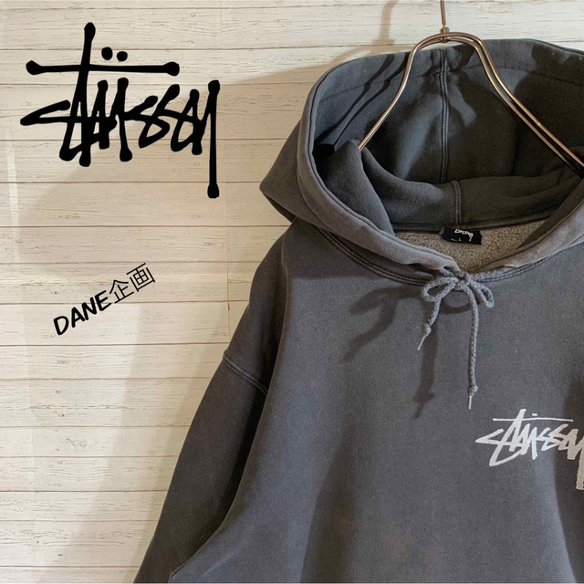 STUSSY】ステューシー ワンポイント デカロゴ プルオーバー パーカー