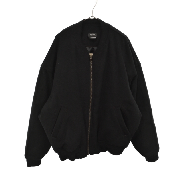 SELF MADE セルフメイド バックステッチデザイン ウールジャケット スタジャン ブラック660センチ袖丈
