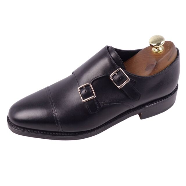 未使用 ジョンロブ JOHN LOBB シューズ WILLIAM ウィリアム ダブルモンクシューズ ビジネスシューズ レザーシューズ 革靴 メンズ 6E 9795(24.5cm相当) ブラック表記サイズ6E9795