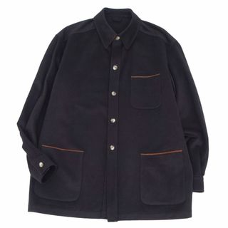 キトン(KITON)の極美品 キートン KITON ジャケット カシミヤ シャツジャケット スウェード トリミング メンズ アウター 56(LL) ブラック(その他)