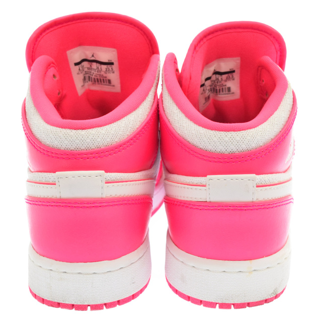 NIKE(ナイキ)のNIKE ナイキ AIR JORDAN 1 MID(GS) hyper pink ナイキ エアジョーダン 1ハイパーピンク ハイカットスニーカー 555112-611 ピンク レディース レディースの靴/シューズ(スニーカー)の商品写真