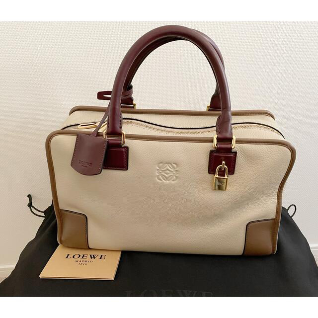 【美品】LOEWE ロエベ　アマソナ36 トリコロールバッグ