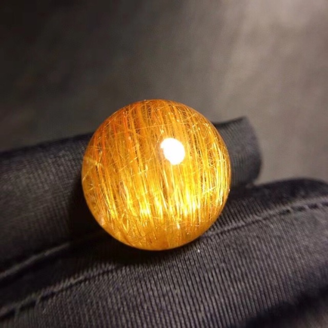 ⭐︎天然銅色ゴールドルチルクオーツ 丸玉 20.5mm-