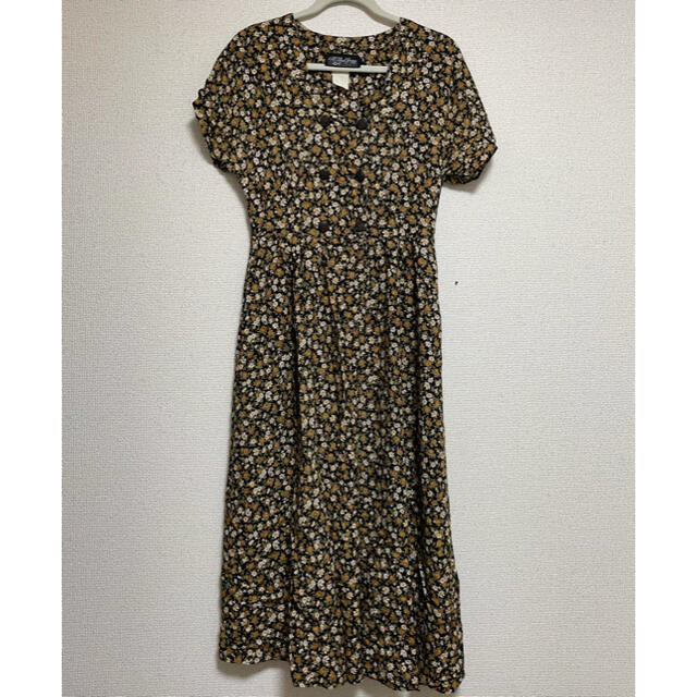 ロングドレスusa vintage flower dress