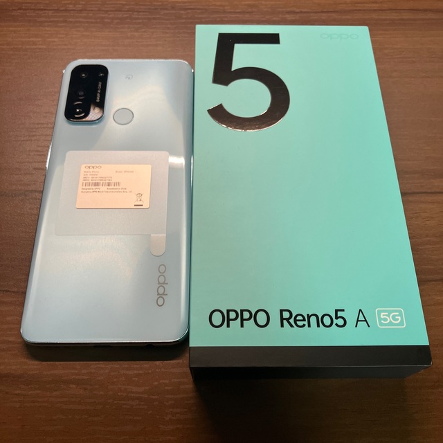 OPPO(オッポ)のOPPO Reno5 A アイスブルー スマホ/家電/カメラのスマートフォン/携帯電話(スマートフォン本体)の商品写真