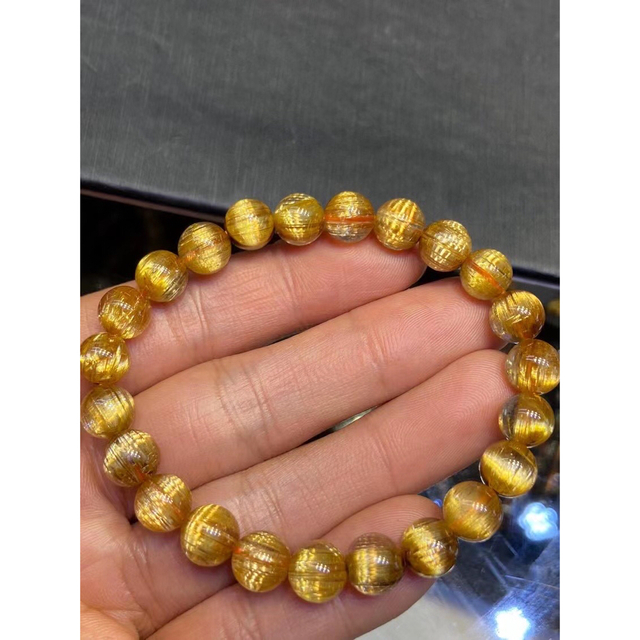 ⭐︎【天然】タイチンルチルクオーツ ブレスレット 8.2mm-