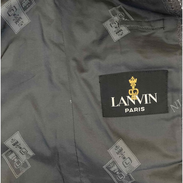 LANVIN グレーストライプ ランバン セットアップ シングルスーツ 2