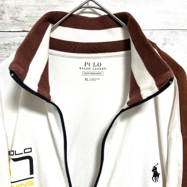 POLO RALPH LAUREN(ポロラルフローレン)のz97 US古着 ポロラルフローレン トラックジャケットジャージ  刺繍ロゴ メンズのトップス(ジャージ)の商品写真