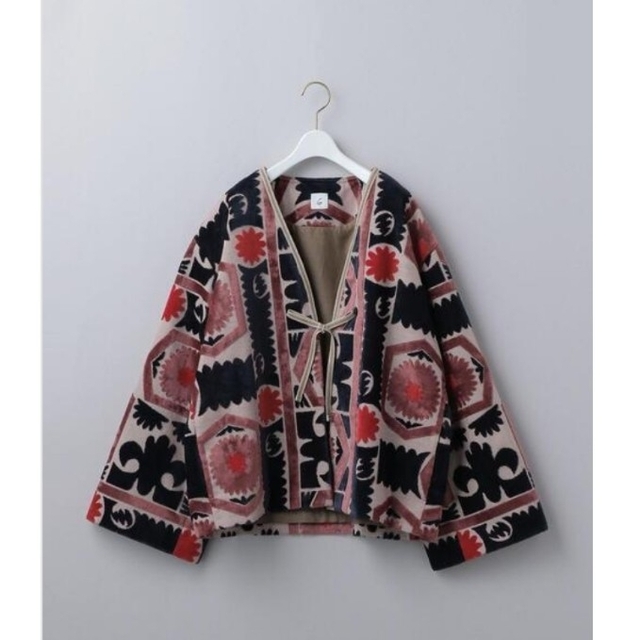 6 (ROKU)(ロク)のあっさむ様専用6 ROKUPILE CUT JACQUARD JACKET　38 レディースのジャケット/アウター(ノーカラージャケット)の商品写真