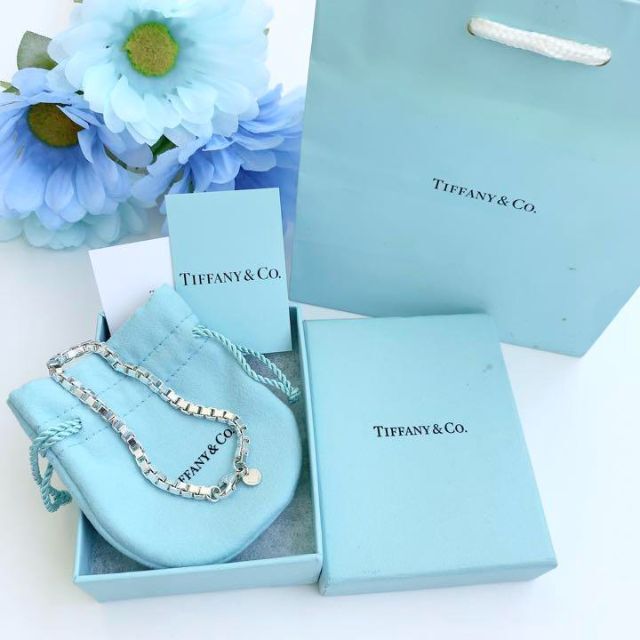 【超美品正規品】TIFFANY　ベネチアン ブレスレット　箱保存袋付　AG925 8