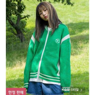 グリーン カーディガン xtonz 韓国