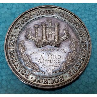 超希少】1890's イギリス セントジョージ ドラゴンスレイヤー 銀メダル