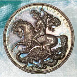 超希少】1890's イギリス セントジョージ ドラゴンスレイヤー 銀メダル