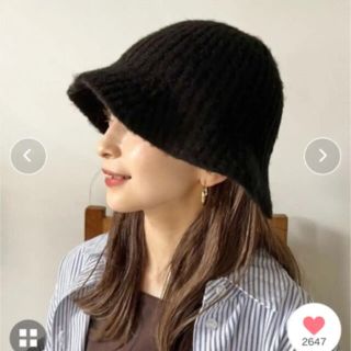 ローリーズファーム(LOWRYS FARM)のLOWRYS FARM ニットバケットHAT(ハット)