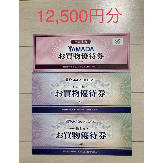 ヤマダ電機 株主優待 12,500円分