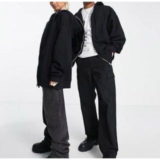 エイソス(asos)の【ASOS】メンズエイソス　パーカー　無地　ブラック(パーカー)