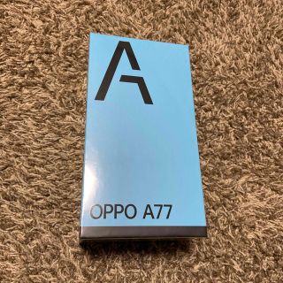 oppo A77 ブルー　新品(スマートフォン本体)