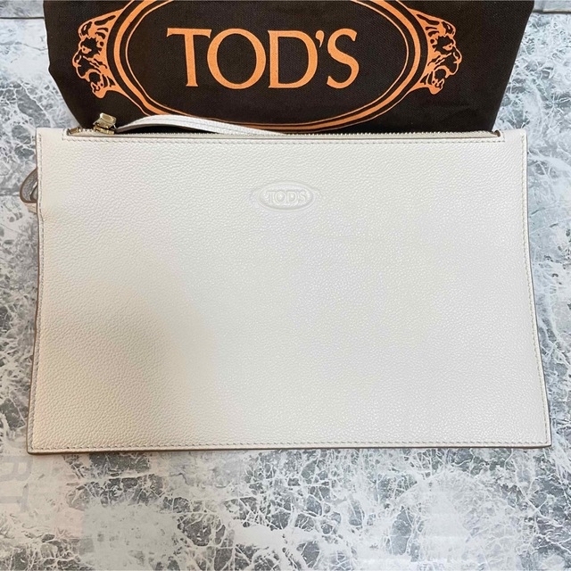 TOD’S✩.美品♥T タイムレス  ショッピングバッグ ミディアム ホワイト