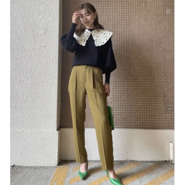 Ameri VINTAGE(アメリヴィンテージ)のAMERI UND RENEE VELOUR COLLAR KNIT レディースのトップス(ニット/セーター)の商品写真