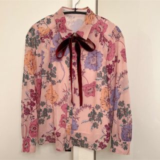 Tシャツ/カットソー(七分/長袖) ソフト裏起毛フリルブラウス【2022AW】