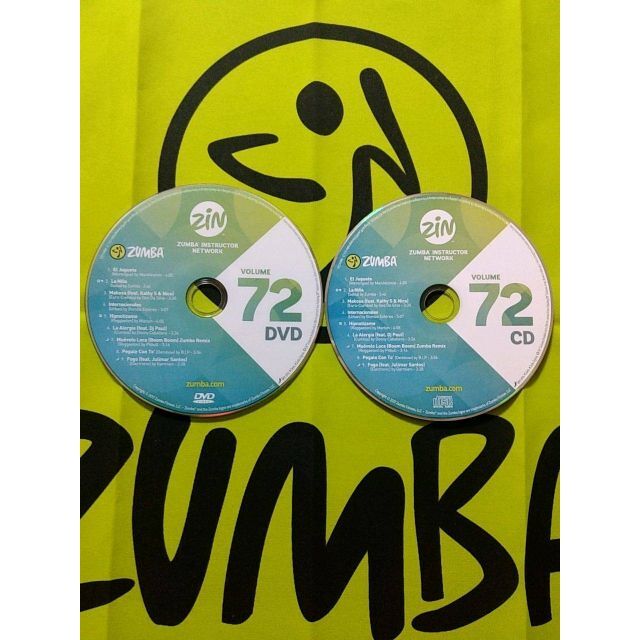 Zumba(ズンバ)のZUMBA　ズンバ　ZIN72　CD＆DVD　インストラクター専用 エンタメ/ホビーのDVD/ブルーレイ(スポーツ/フィットネス)の商品写真