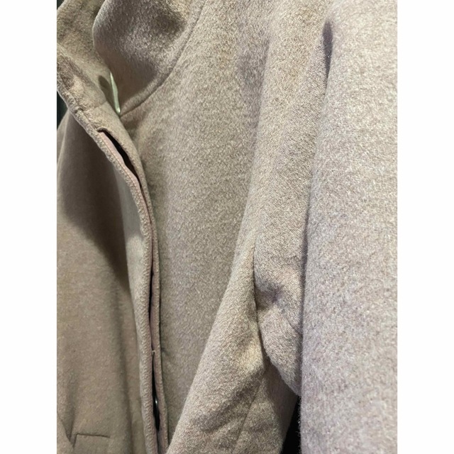 nano・universe(ナノユニバース)のスタンドカラーサイドスリットコート スモーキーピンク レディースのジャケット/アウター(ロングコート)の商品写真