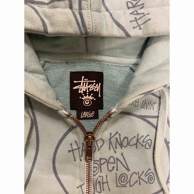 STUSSY(ステューシー)のSTUSSY ストゥーシー　ロゴ ZIP フーディー パーカー　L メンズのトップス(パーカー)の商品写真