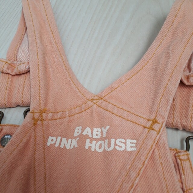 PINK HOUSE(ピンクハウス)のPINK HOUSE テディベア オーバーオール サロペット キッズ/ベビー/マタニティのキッズ服女の子用(90cm~)(パンツ/スパッツ)の商品写真