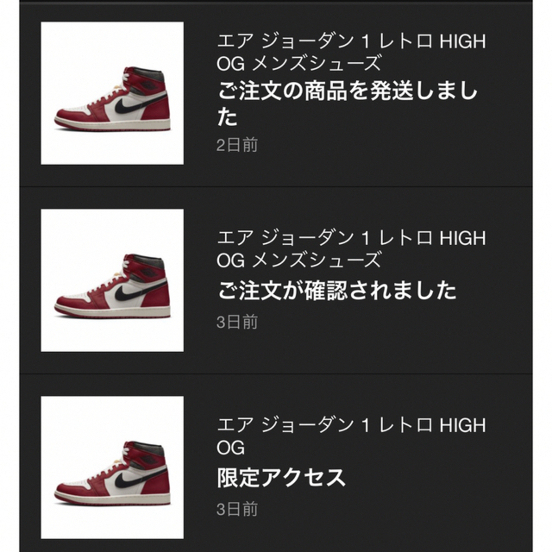 Jordan Brand（NIKE）(ジョーダン)のNIKE AIR JORDAN 1 RETRO HIGH OG CHICAGO  メンズの靴/シューズ(スニーカー)の商品写真