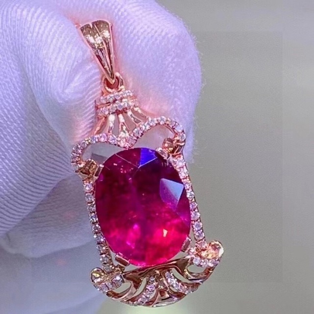 ⭐天然トルマリン ダイヤ ペンダントトップ k18 4.58ct レディース