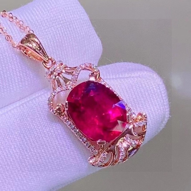 ⭐天然トルマリン ダイヤ ペンダントトップ k18 4.58ct レディース