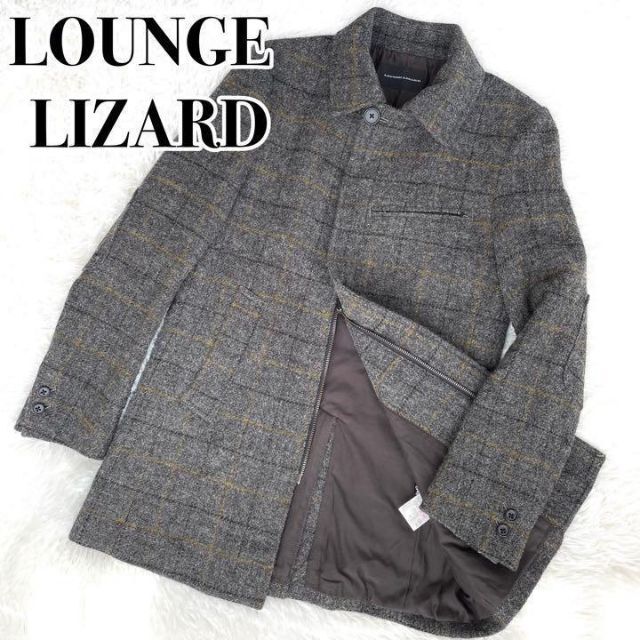 LOUNGE LIZARD - 『LOUNGE LIZARD』ツイード シンサレート ステンカラー コートの通販 by かいじゅうショップ ...