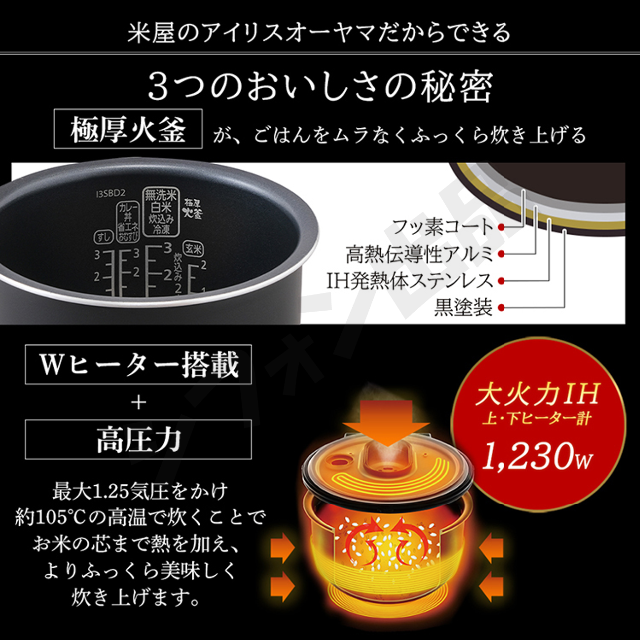 【健康米に炊き上げませんか？】炊飯器 5.5合 5.5合炊き 新品 最新式 黒