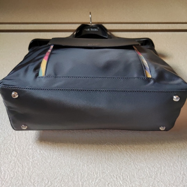 未使用ポールスミスPAULSMITHスワールストライプウェビング トート