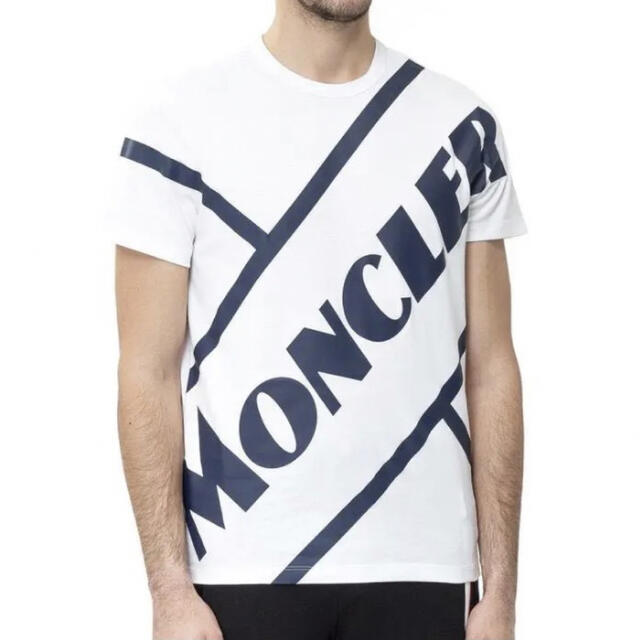 ★希少★ MONCLER Tシャツ XL ホワイト ビッグロゴ モンクレール