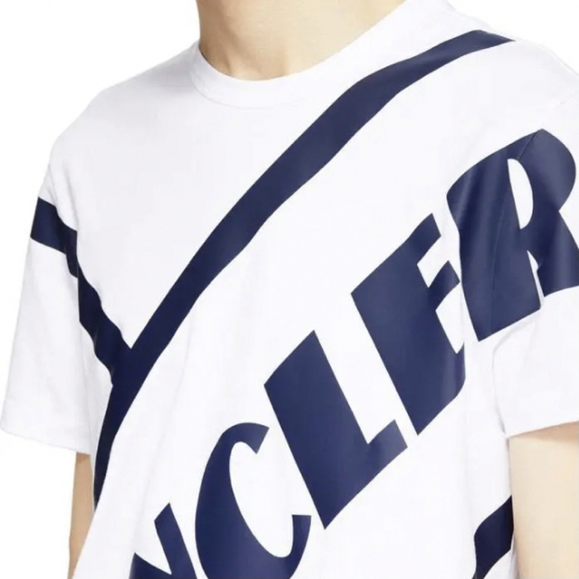 ★希少★ MONCLER Tシャツ XL ホワイト ビッグロゴ モンクレール 4