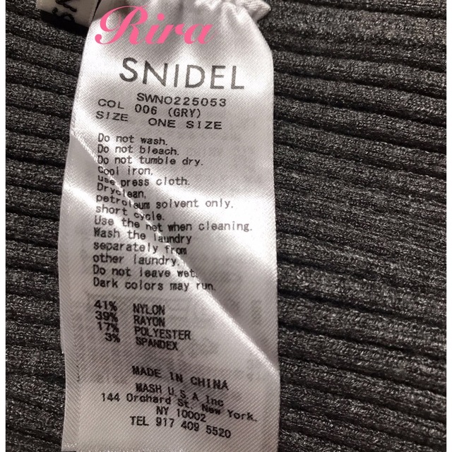 SNIDEL(スナイデル)の完売色🌷新作新品🍀 Sustainableタイトリブニットミニワンピース レディースのワンピース(ミニワンピース)の商品写真