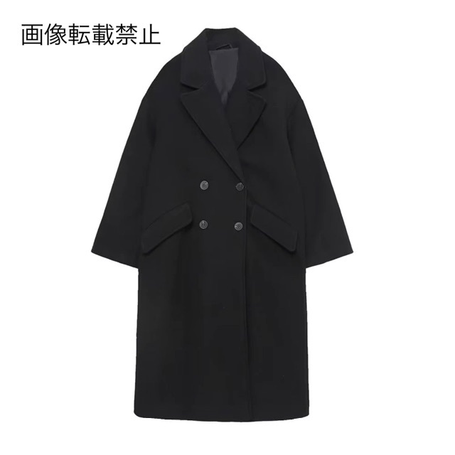 11月新作9910◆black コクーン チェスターコート ロングコート