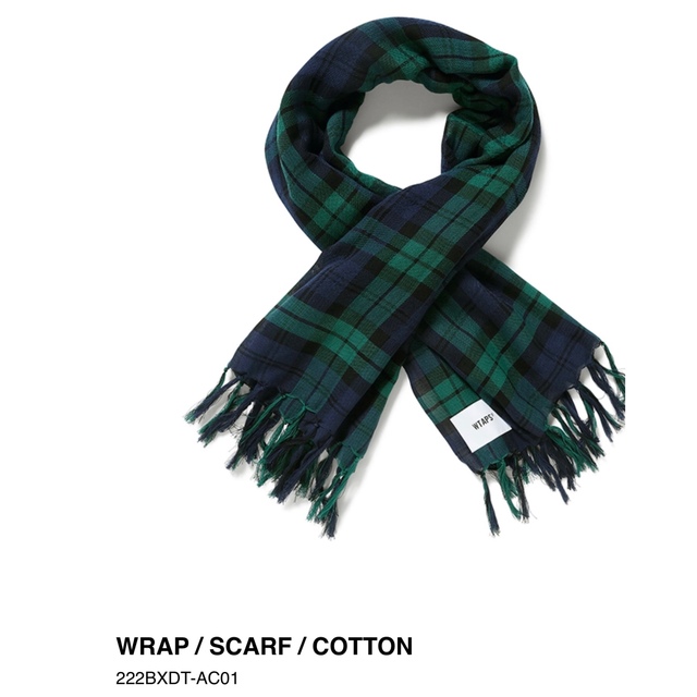 222BXDT-AC01 WRAP / SCARF / COTTON GREEN