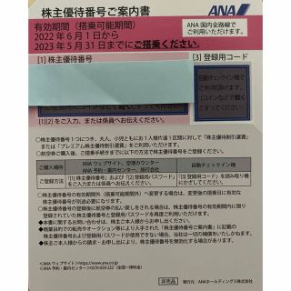 エーエヌエー(ゼンニッポンクウユ)(ANA(全日本空輸))の【未使用】全日空（ANA）株主優待券　2枚(その他)