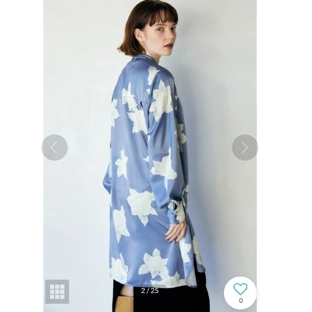 moussy(マウジー)のMOUSSY　CAMELLIA BAND COLLAR SHIRT レディースのトップス(シャツ/ブラウス(長袖/七分))の商品写真