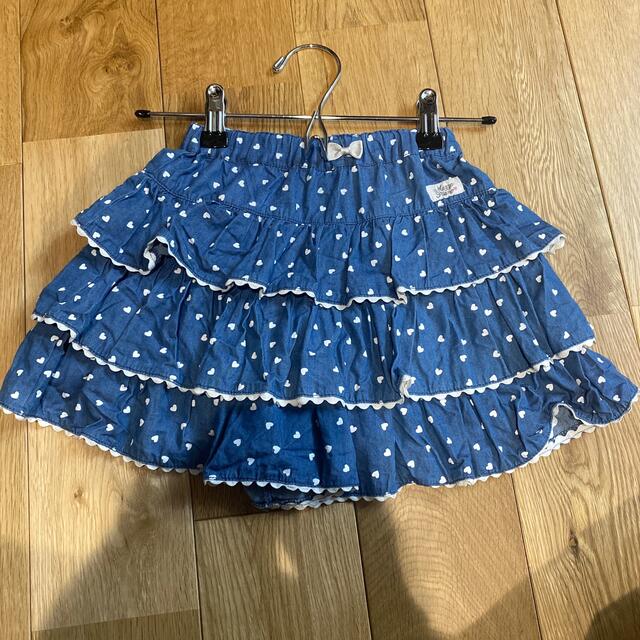 mezzo piano(メゾピアノ)のmezzopiano フリルキュロットスカート キッズ/ベビー/マタニティのキッズ服女の子用(90cm~)(スカート)の商品写真