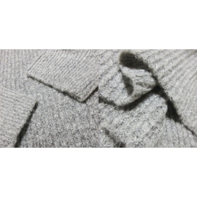 grove(グローブ)のグローブ ニット セーター 長袖 ラメ ビジュー パール ゆったり L グレー レディースのトップス(ニット/セーター)の商品写真