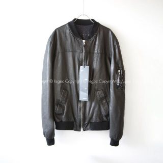 リックオウエンス　ラムレザー　ma-1 ジャケット　16AW 値下げ