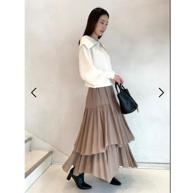 SNIDEL(スナイデル)のSNIDEL イレヘムティアードボリュームスカート レディースのスカート(ロングスカート)の商品写真