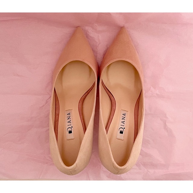 DIANA(ダイアナ)のDIANA ダイアナ パンプス / ハイヒール　ベージュ&ピンク　22.5cm レディースの靴/シューズ(ハイヒール/パンプス)の商品写真